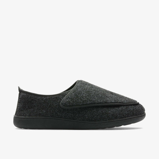 King Riptape Slipper Dark Grey Felt | Clarks Sale