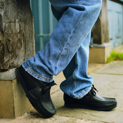 Wallabee Kid Black Leather - US 7190