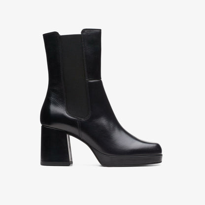 Pique Up Black Leather | Clarks