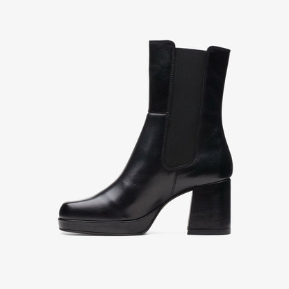 Pique Up Black Leather | Clarks