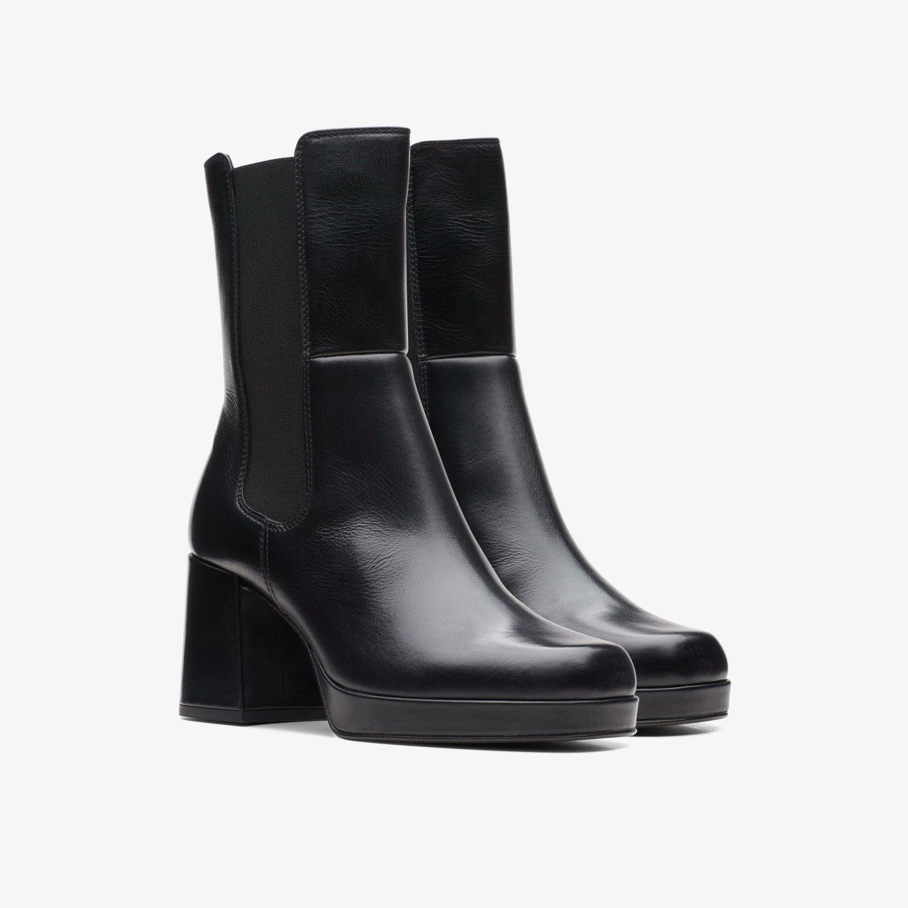 Pique Up Black Leather | Clarks