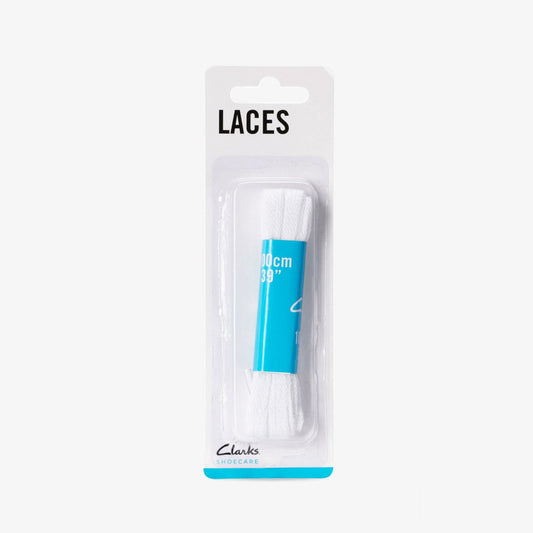 100cm Flat Lace White | Clarks Onsale