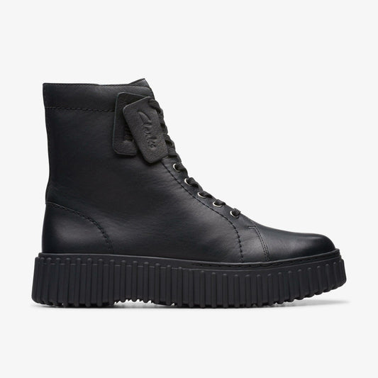 Torhill Rise Ankle Boot Black Leather | Clarks