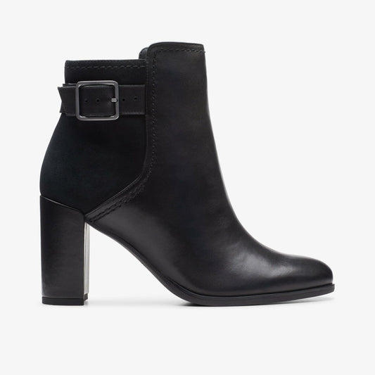 Freva 85 Buckle Black Leather | Clarks US
