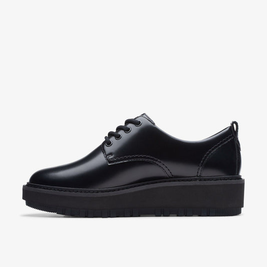 Orianna W Derby Black Leather | Clarks Discount