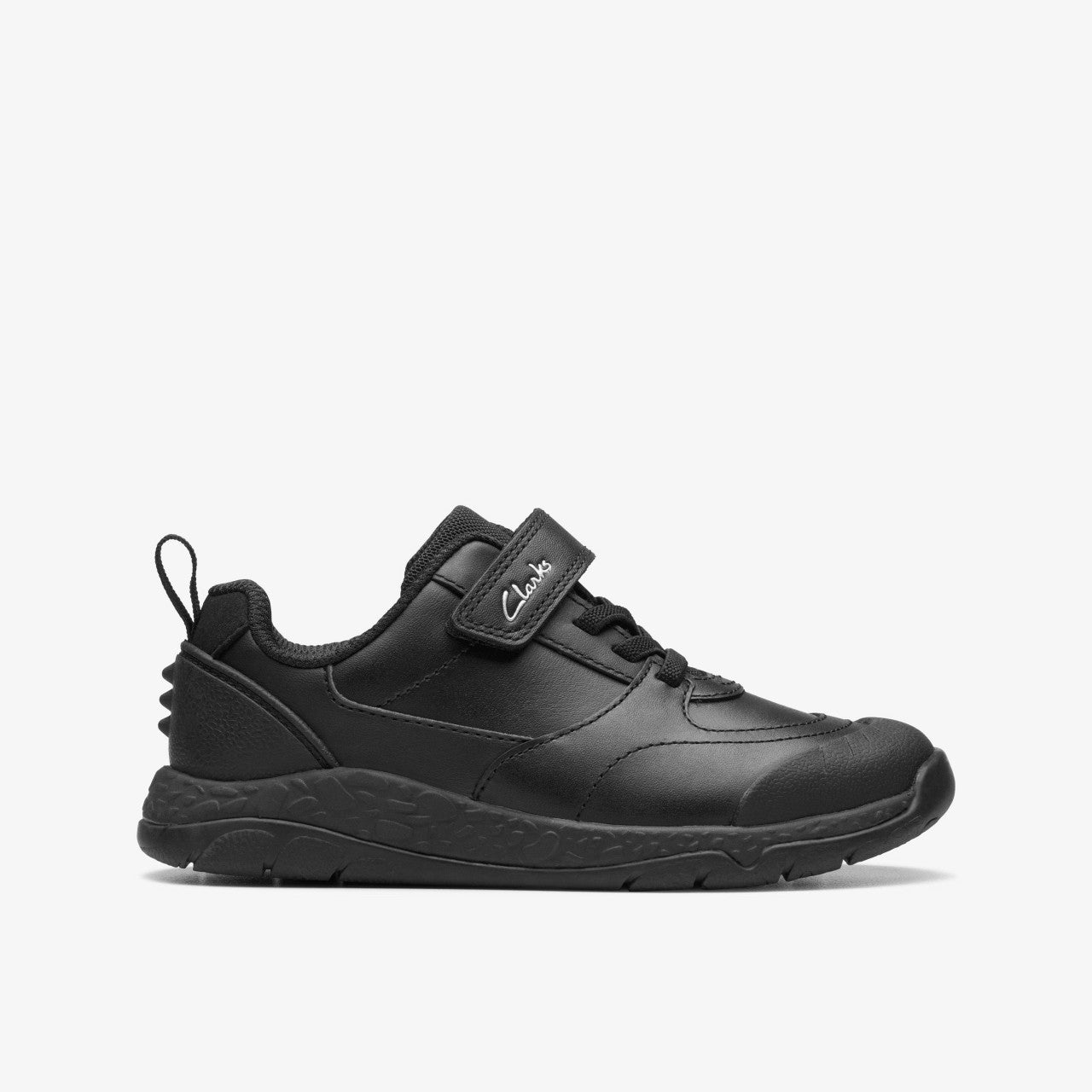 Steggy Stride Kid Black Leather | Clarks