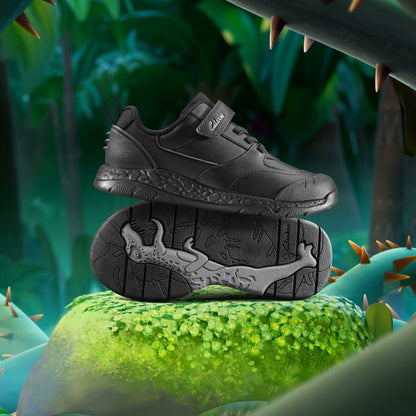 Steggy Stride Kid Black Leather | Clarks