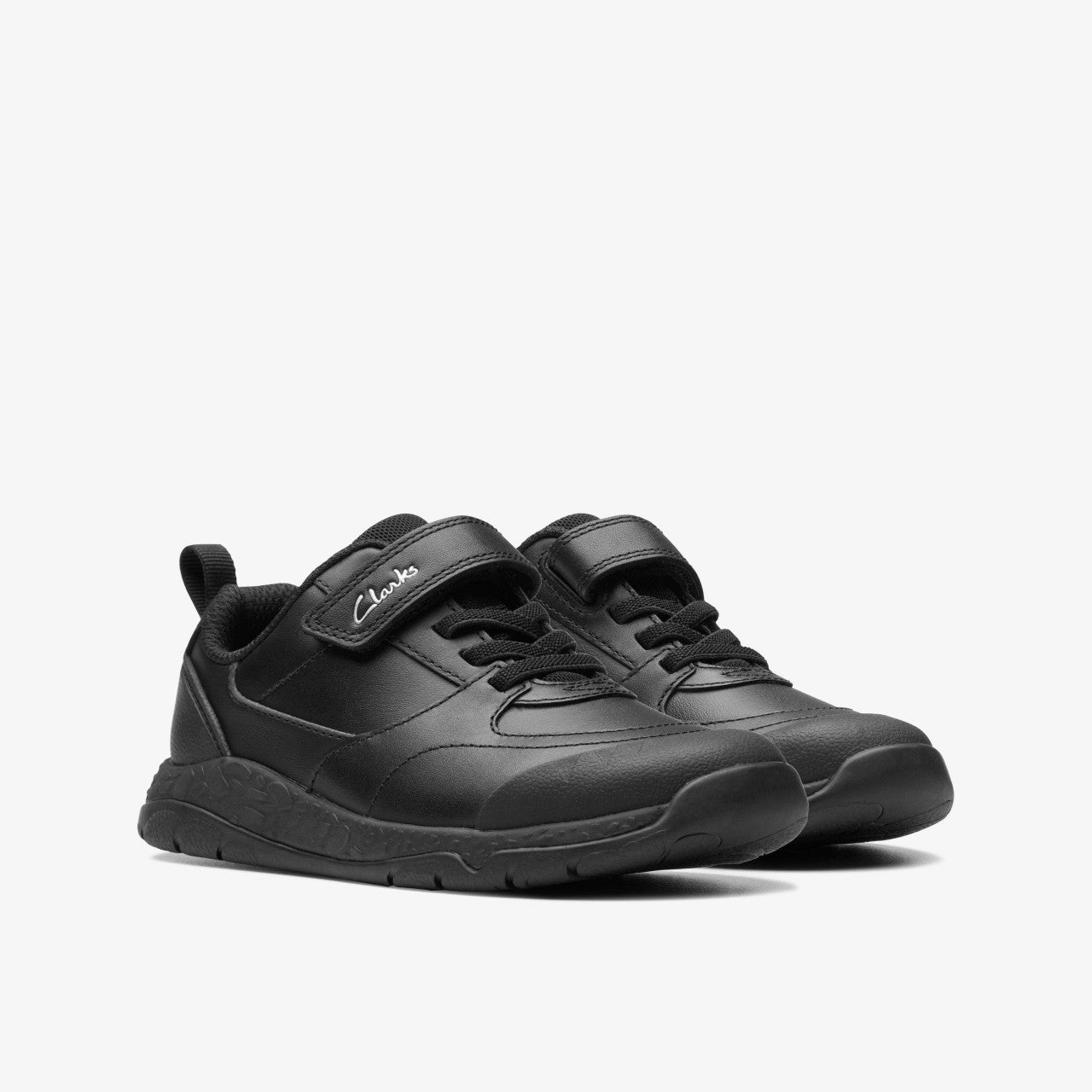 Steggy Stride Kid Black Leather | Clarks
