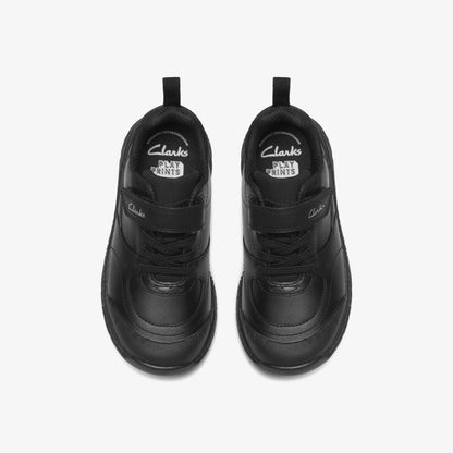 Steggy Stride Kid Black Leather | Clarks