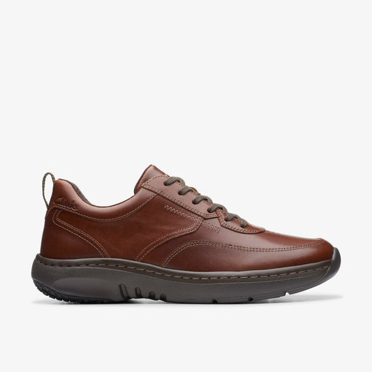 Clarks Pro Lace Dark Tan Leather | Clarks Onsale