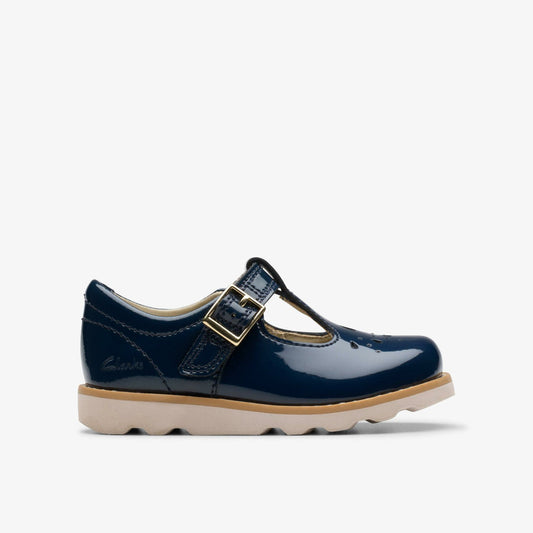 Crown Print Toddler Navy Patent | Clarks Onsale