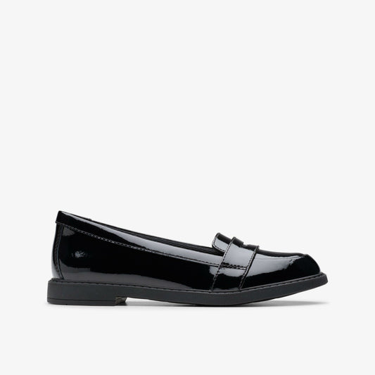Scala Loafer Kid Black Patent | Clarks For Sale