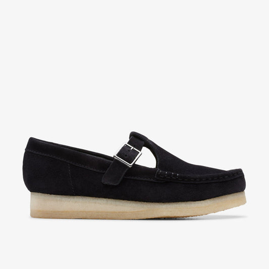 Wallabee T Bar Black Suede | Clarks Onsale