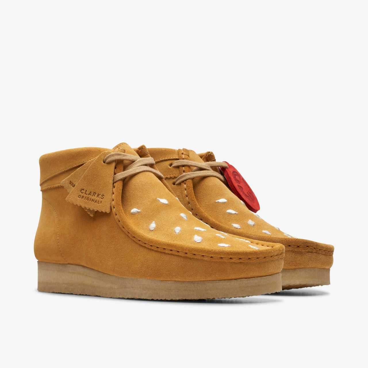 Wallabee Boot Tan Embroidery | Clarks For Sale