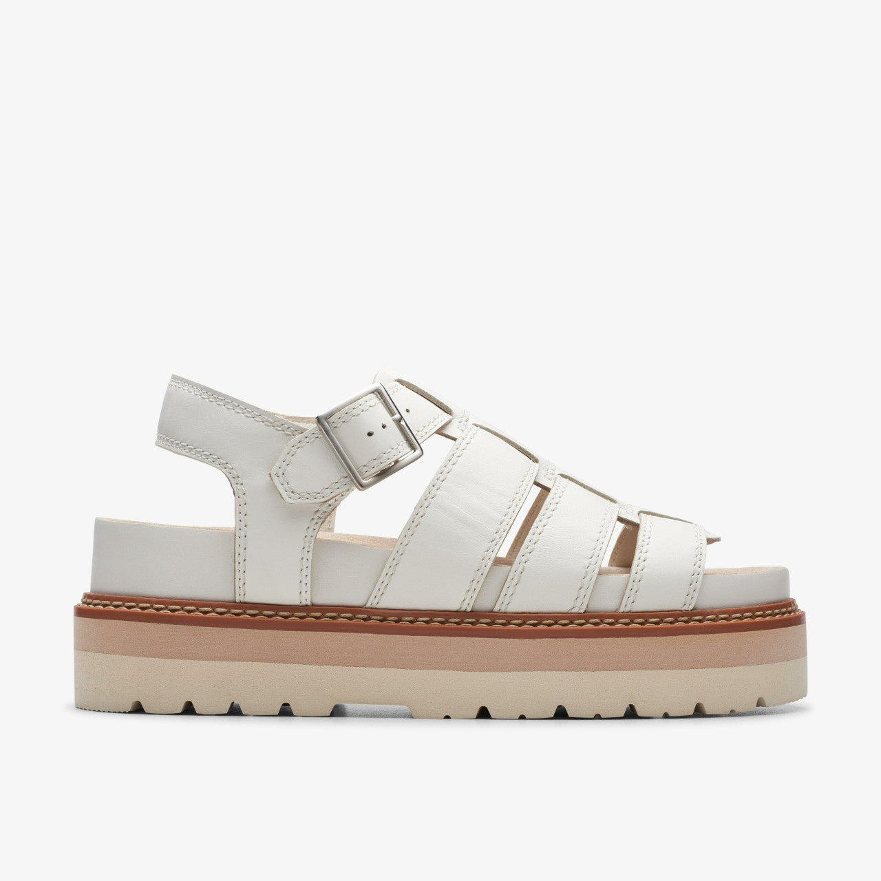 Orianna Twist Off White Leather | Clarks Discount