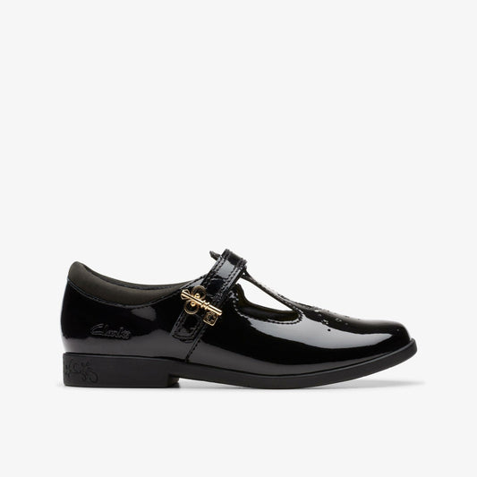 Lock Shine Kid Black Patent | Clarks For Sale