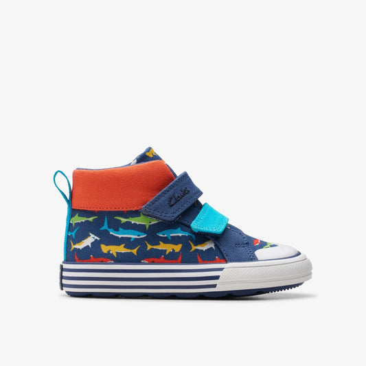 Foxing Save Hi Toddler Navy Print | Clarks Sale