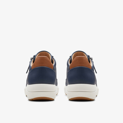 Tivoli Zip Navy Leather | Clarks