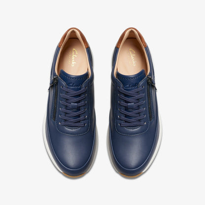 Tivoli Zip Navy Leather | Clarks