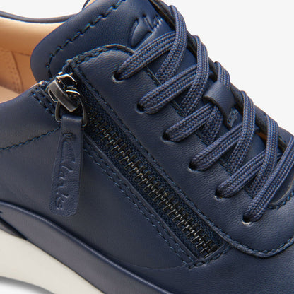 Tivoli Zip Navy Leather | Clarks