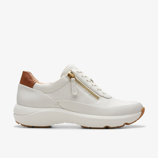 Tivoli Zip Off White Leather | Clarks US