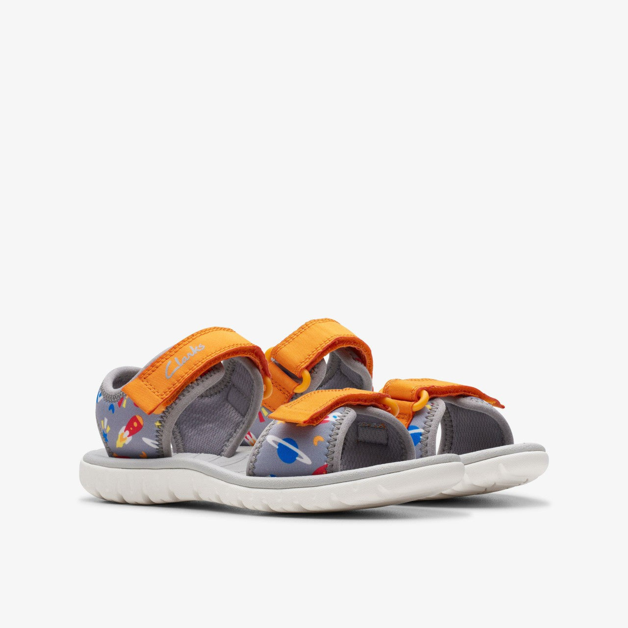Surfing Tide Kid Grey/Orange | Clarks Discount