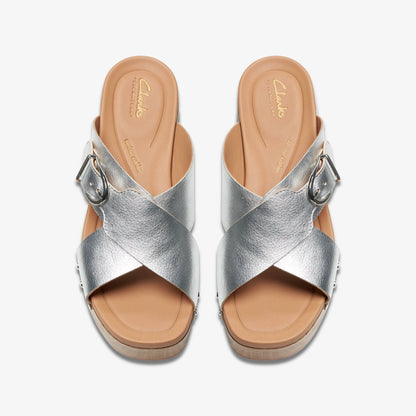 Sivanne Walk Silver Leather | Clarks Onsale