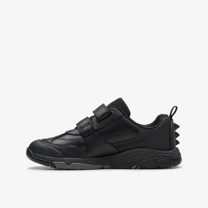 Steggy 2 Pace Kid Black Leather | Clarks