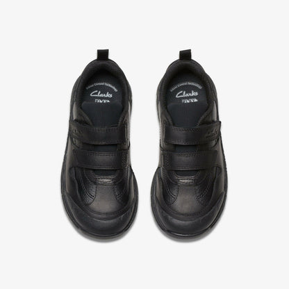 Steggy 2 Pace Kid Black Leather | Clarks