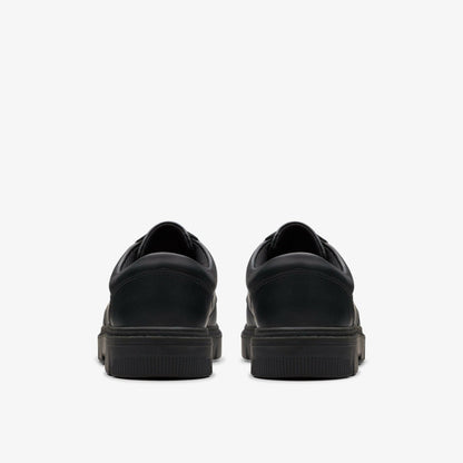 Lorcam Edge Youth Black Leather | Clarks Onsale