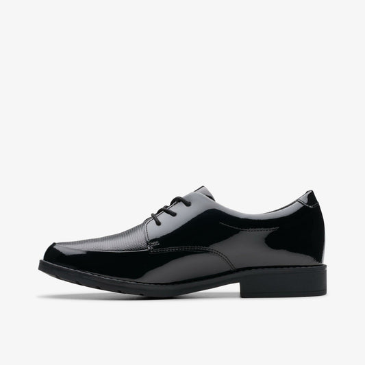 Aubrie Dress Youth Black Patent | Clarks For Sale