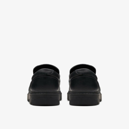 Lorcam Craft Youth Black Leather | Clarks Onsale