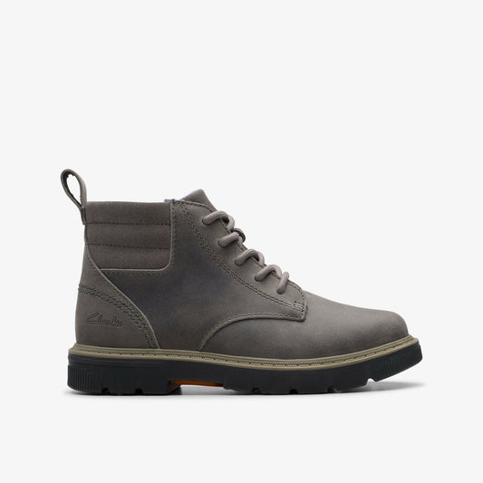 Lorcam Trail Older Dark Grey | Clarks