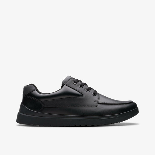 Keelan Flare Youth Black Leather | Clarks Discount