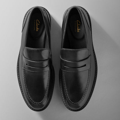 Aldwin Step Loafer Black Leather | Clarks Onsale