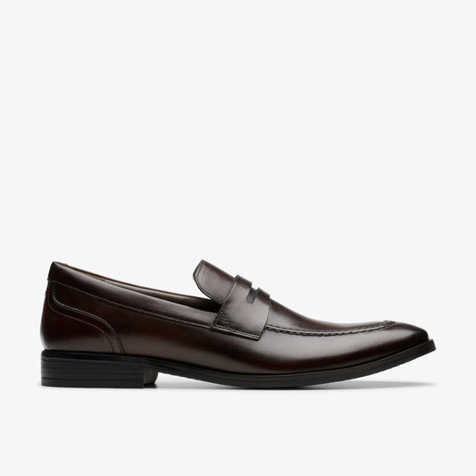 Brandon Step Loafer Dark Brown Leather | Clarks US
