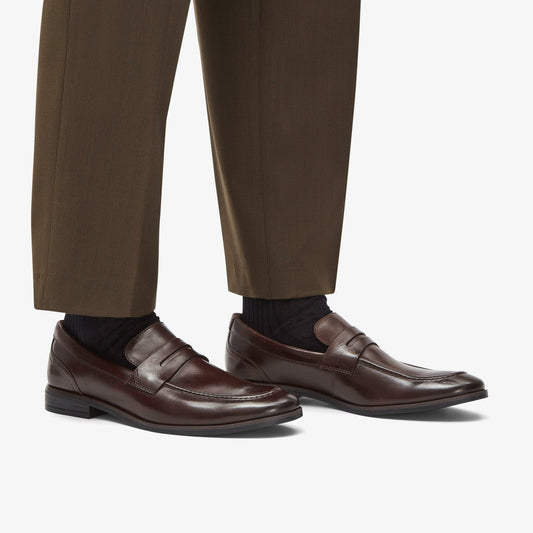 Brandon Step Loafer Dark Brown Leather | Clarks US
