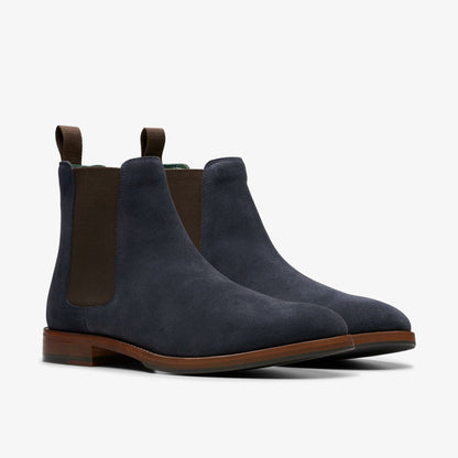 Craft James Top Chelsea Boot Navy Suede | Clarks For Sale