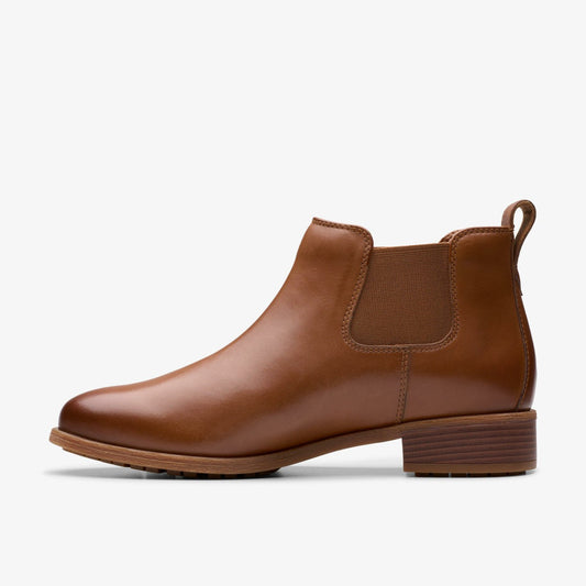 Havisham Top Ankle Boot Tan Leather | Clarks