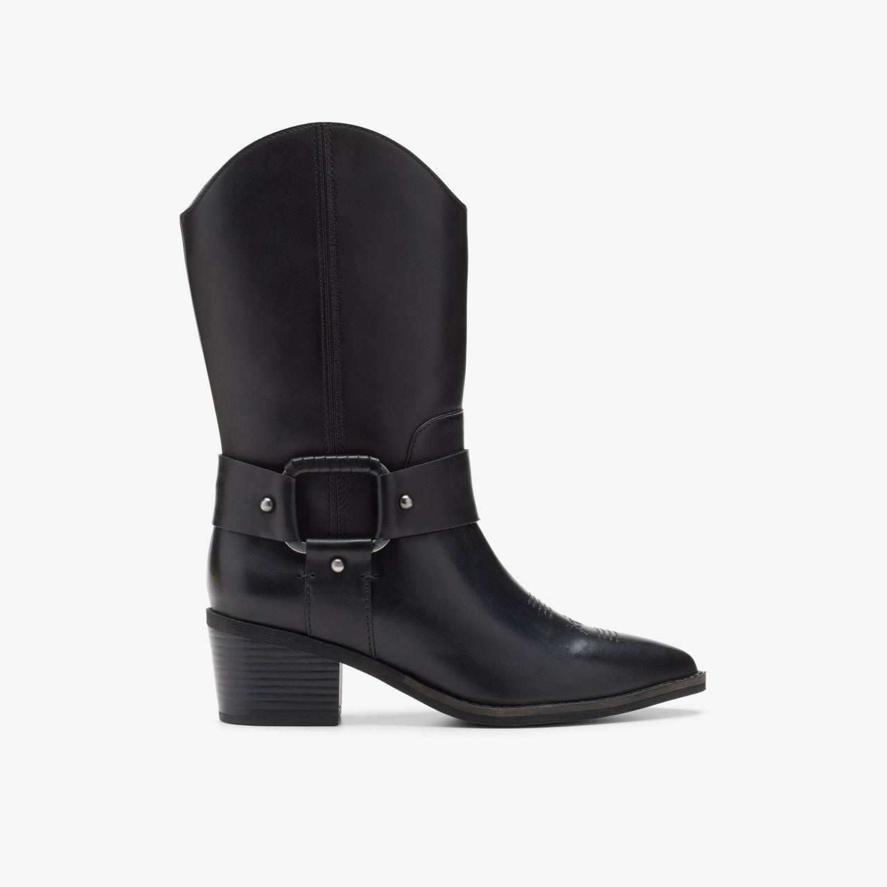 Morzine Rise Black Leather | Clarks Sale