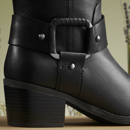 Morzine Rise Black Leather | Clarks Sale