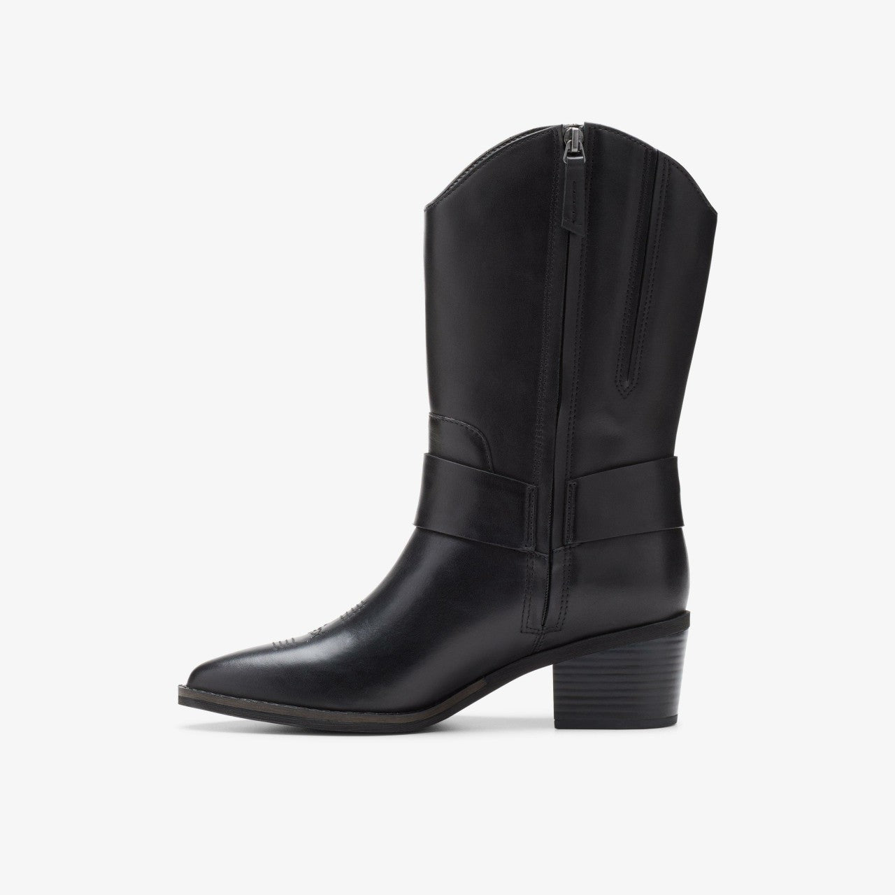 Morzine Rise Black Leather | Clarks Sale
