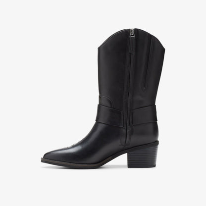 Morzine Rise Black Leather | Clarks Sale