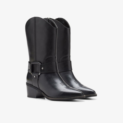 Morzine Rise Black Leather | Clarks Sale