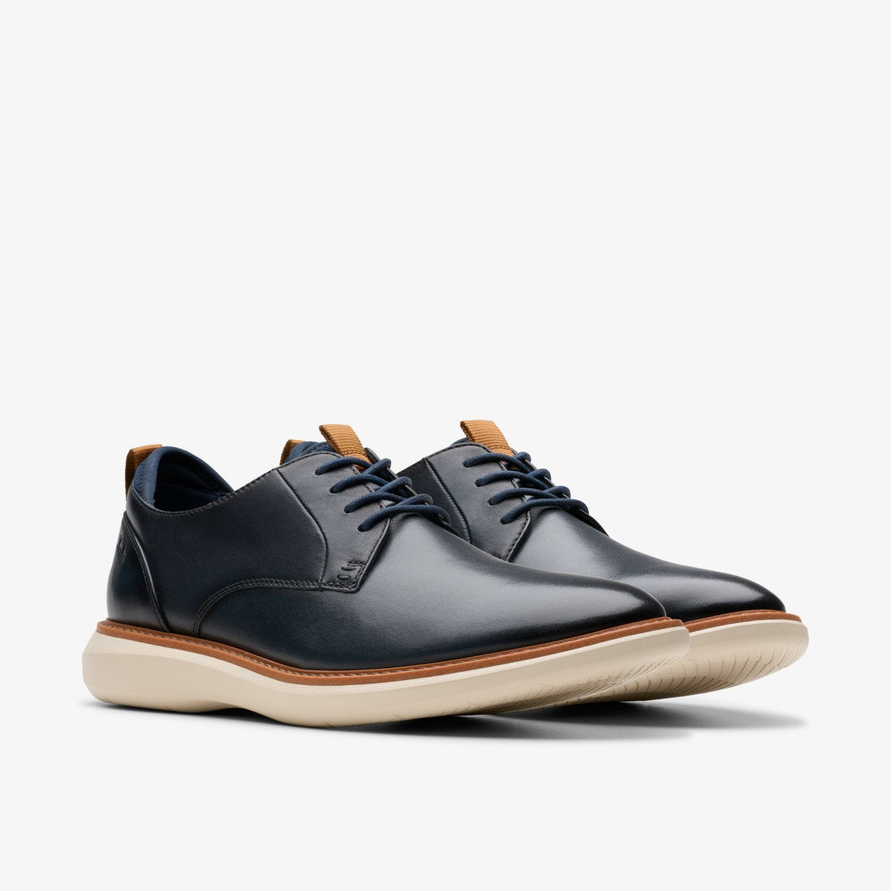 Brantin Plain Navy Leather | Clarks US