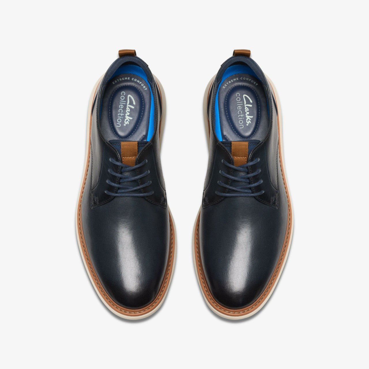 Brantin Plain Navy Leather | Clarks US