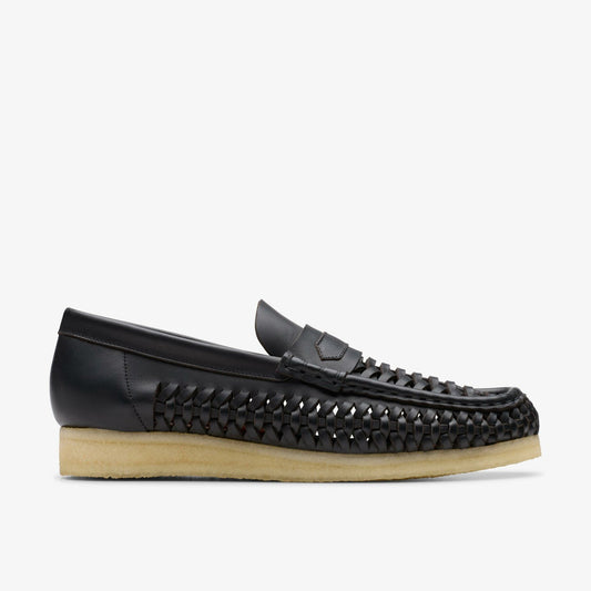 Wallabee Penny Weave Black Leather | Clarks For Sale