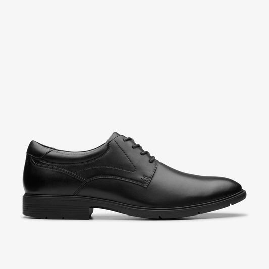 Eldredge Plain Black Leather | Clarks Discount
