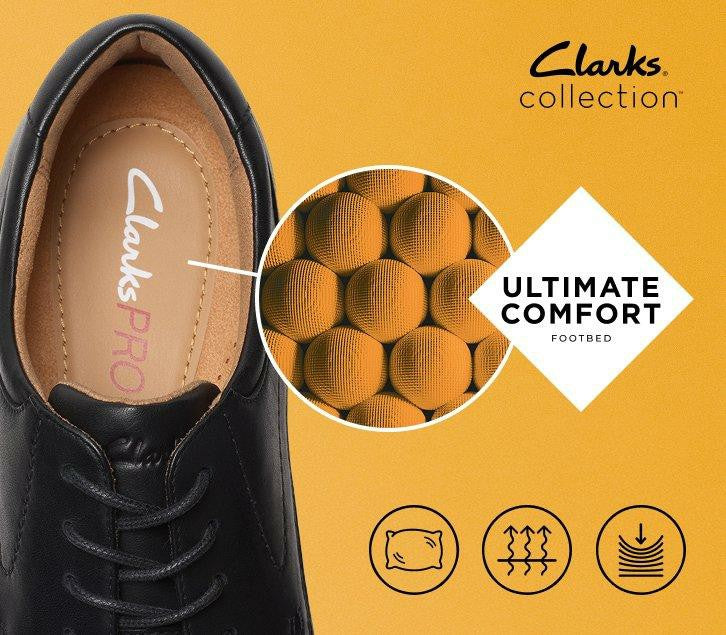 Eldredge Plain Black Leather | Clarks Discount
