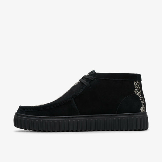 Torhill Woven Black Suede | Clarks Discount